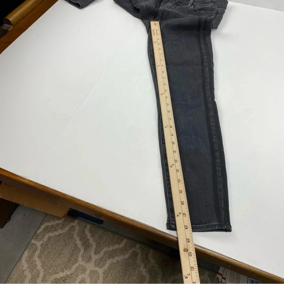 PAIGE Women’s 27 Verdugo Ankle Stretch Black Side Seam Stripe Jeans - Picture 3 of 8